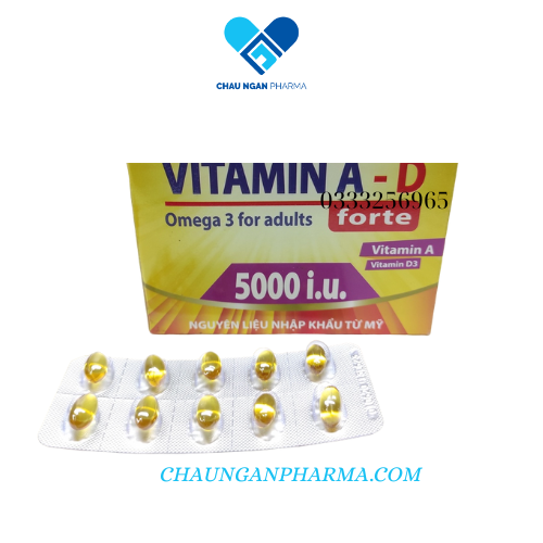 Viên Uống Vitamin A D Bổ Sung Vitamin Giảm Nguy Cơ Khô Mắt Mỏi Mắt Còi Xương Hỗ Trợ Đẹp Da Hộp 100 Viên