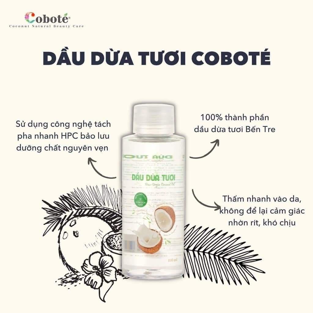 Dầu dừa tươi nguyên chất Coboté 100ml