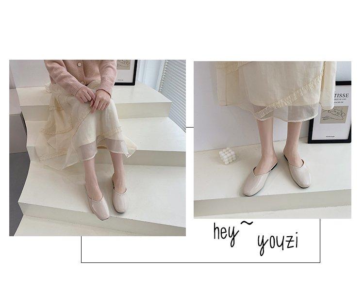 Giày Sandal Đế Thấp Mũi Vuông Thời Trang Dành Cho Nữ