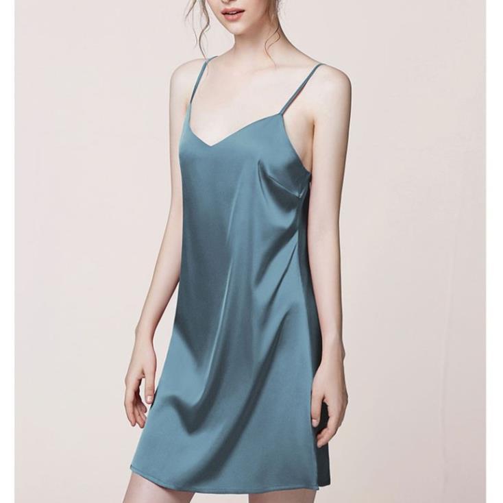 M-XL Đầm ngủ Satin lụa Cực phẩm TuTu S005