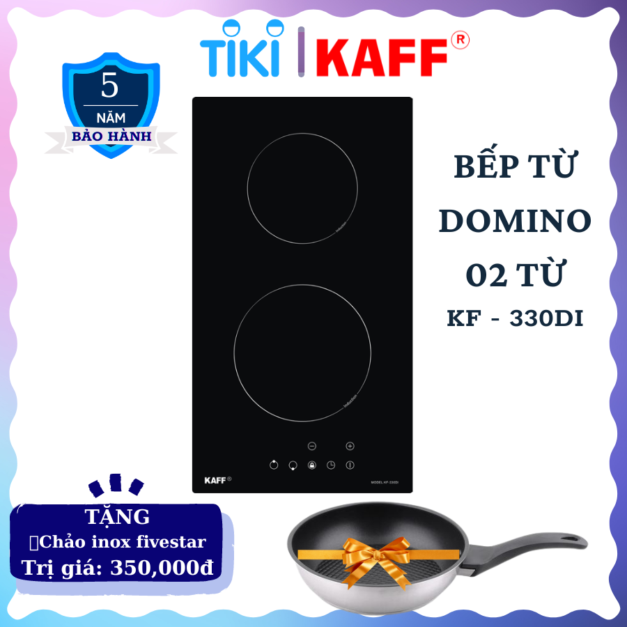 Bếp Domino từ đôi nhập khẩu Malaysia KAFF KF-330DI - Hàng chính hãng