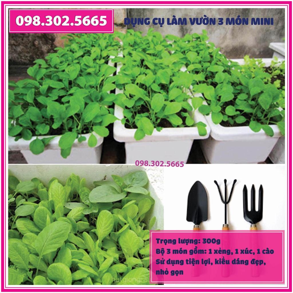 Bộ dụng cụ làm vườn 3 món mini Loại 1 - Nhỏ gọn, thuận tiện, dễ dàng sử dụng