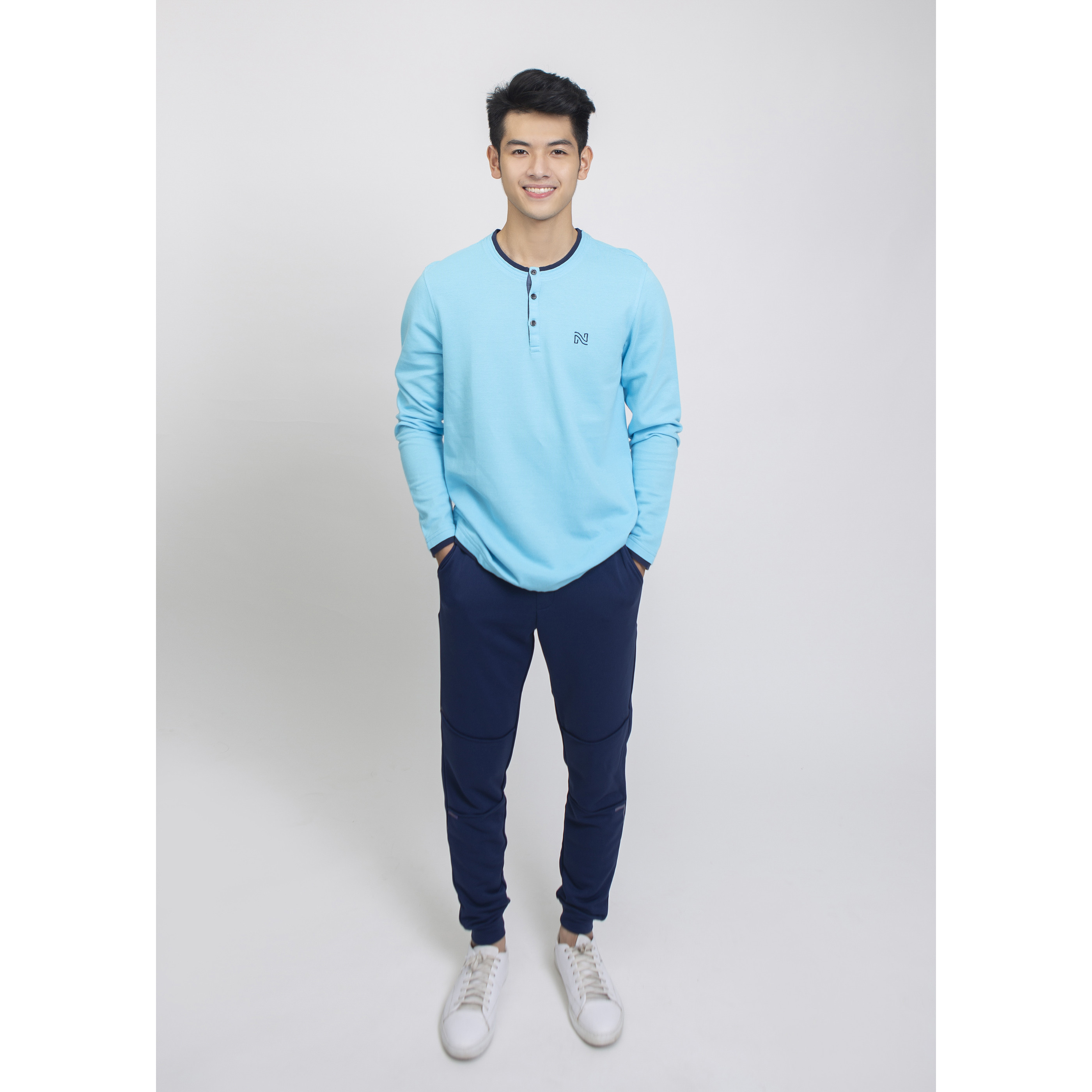 Quần Jogger nam thu đông Narsis G9005 màu xanh navy