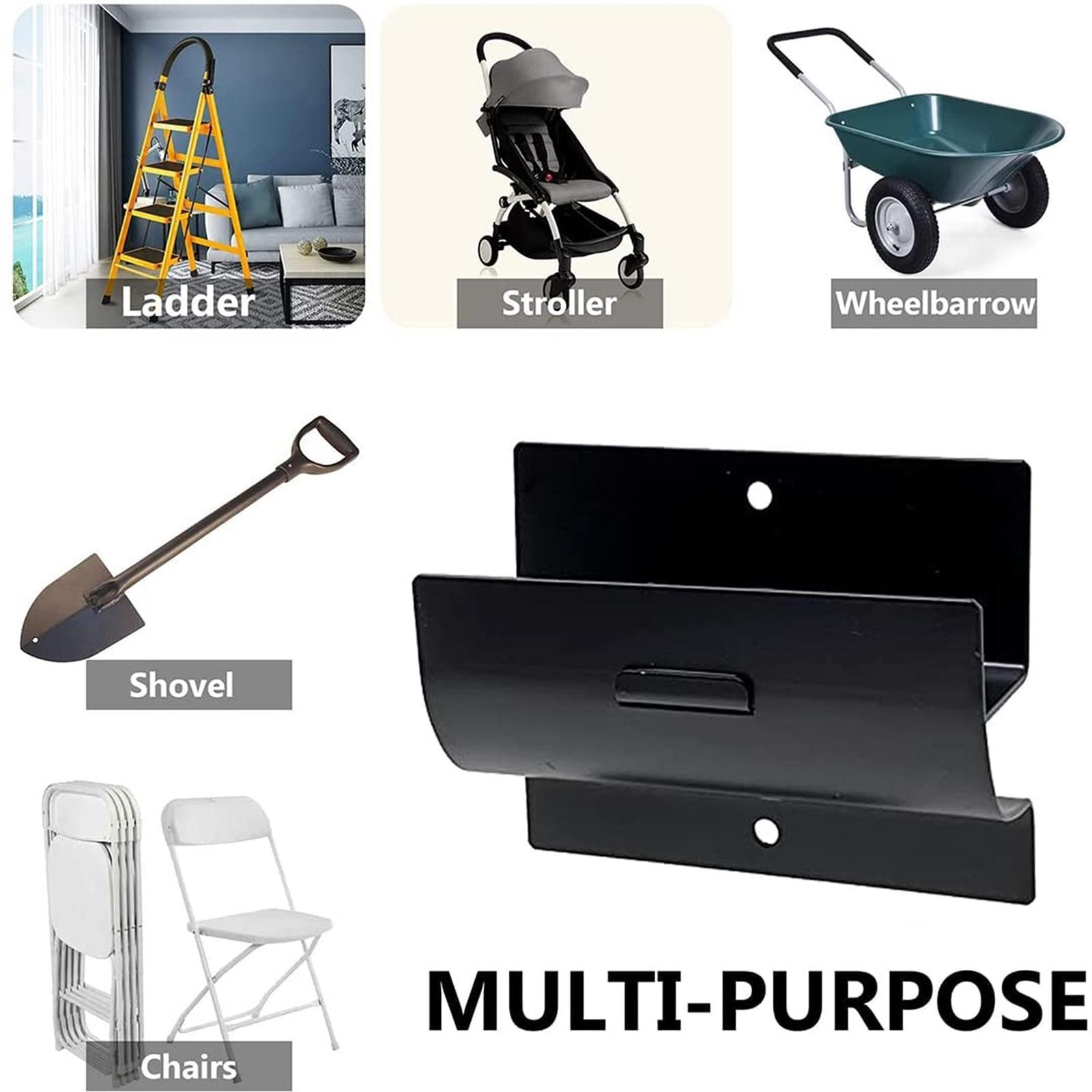 Ladder Hanger Equipment Rack Garden Tool Holder for Wall Ladders Wheelbarrow