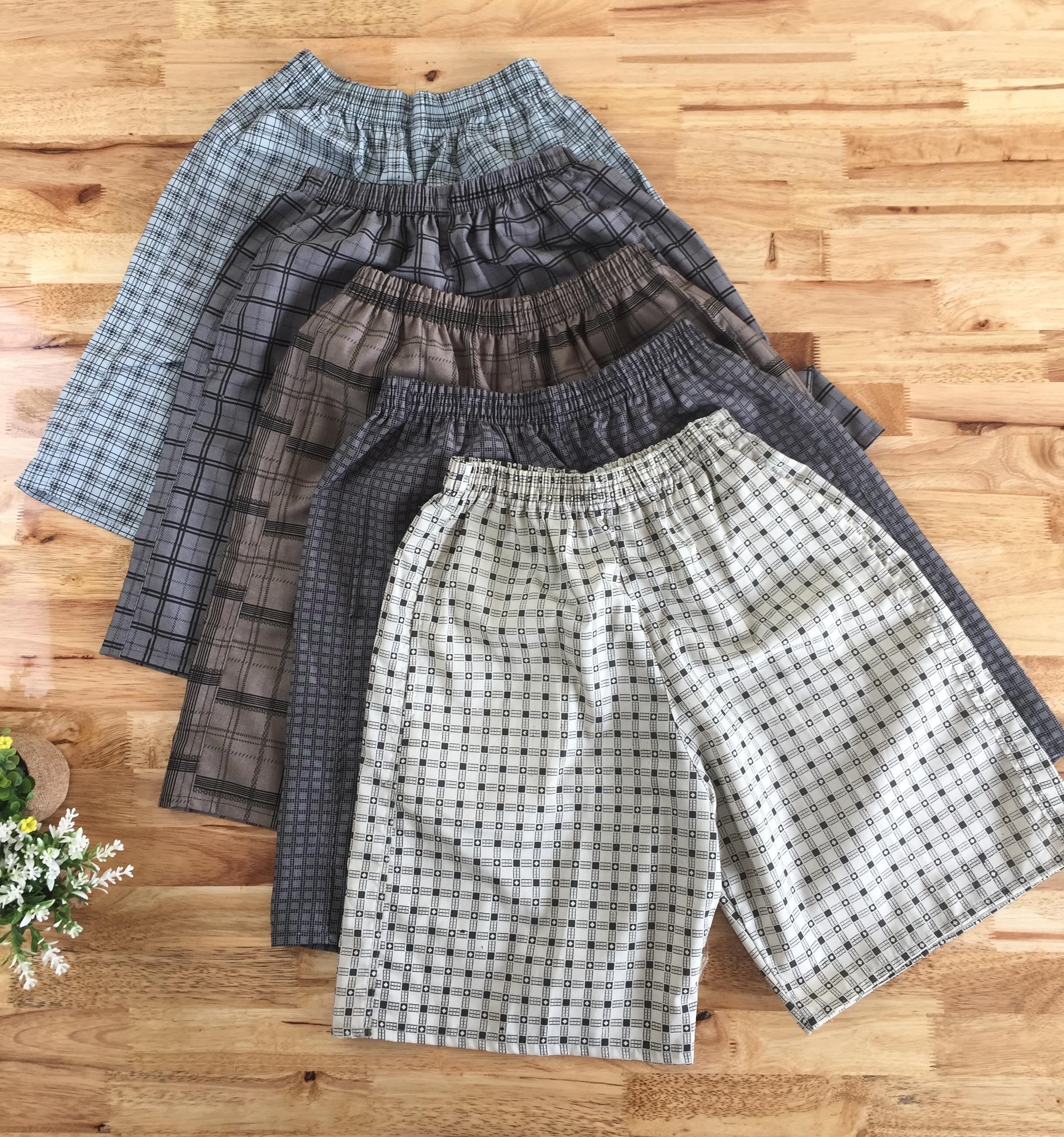 Combo 5 quần short nam thoáng mát  phối caro nhiều màu