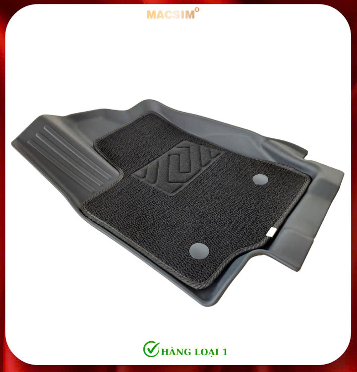 Thảm lót sàn ô tô 2 lớp cao cấp dành cho xe LEXUS GX550 2024 (sd3) nhãn hiệu Macsim chất liệu TPE màu đen