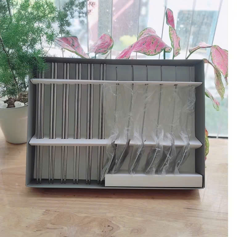 Bộ 12 Muỗng Đũa Inox Sáng Bóng – Không Gỉ, Chống Oxi Hóa – Thiết Kế Sang Trọng - HÀNG CHÍNH HÃNG MINIIN