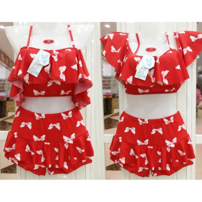 freeship Áo Tắm Xinh Tự Tin Shop Mây AT004 (Đỏ) (bikini đồ bơi)