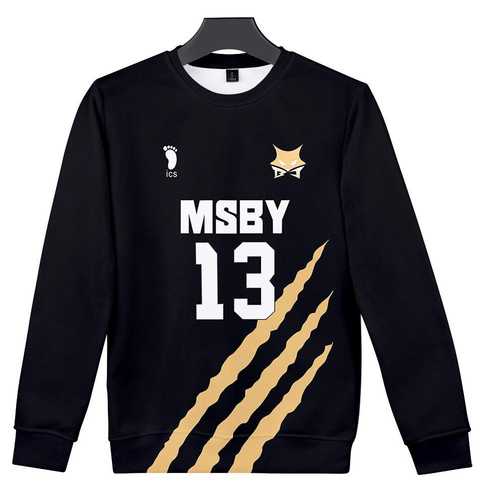 2020 Anime Mới Haikyuu MSBY 3D Áo Hoodie Áo Cosplay Hoody Hinata Shouyou Thời Trang Áo Khoác Bóng Chuyền Tooru Áo Thun