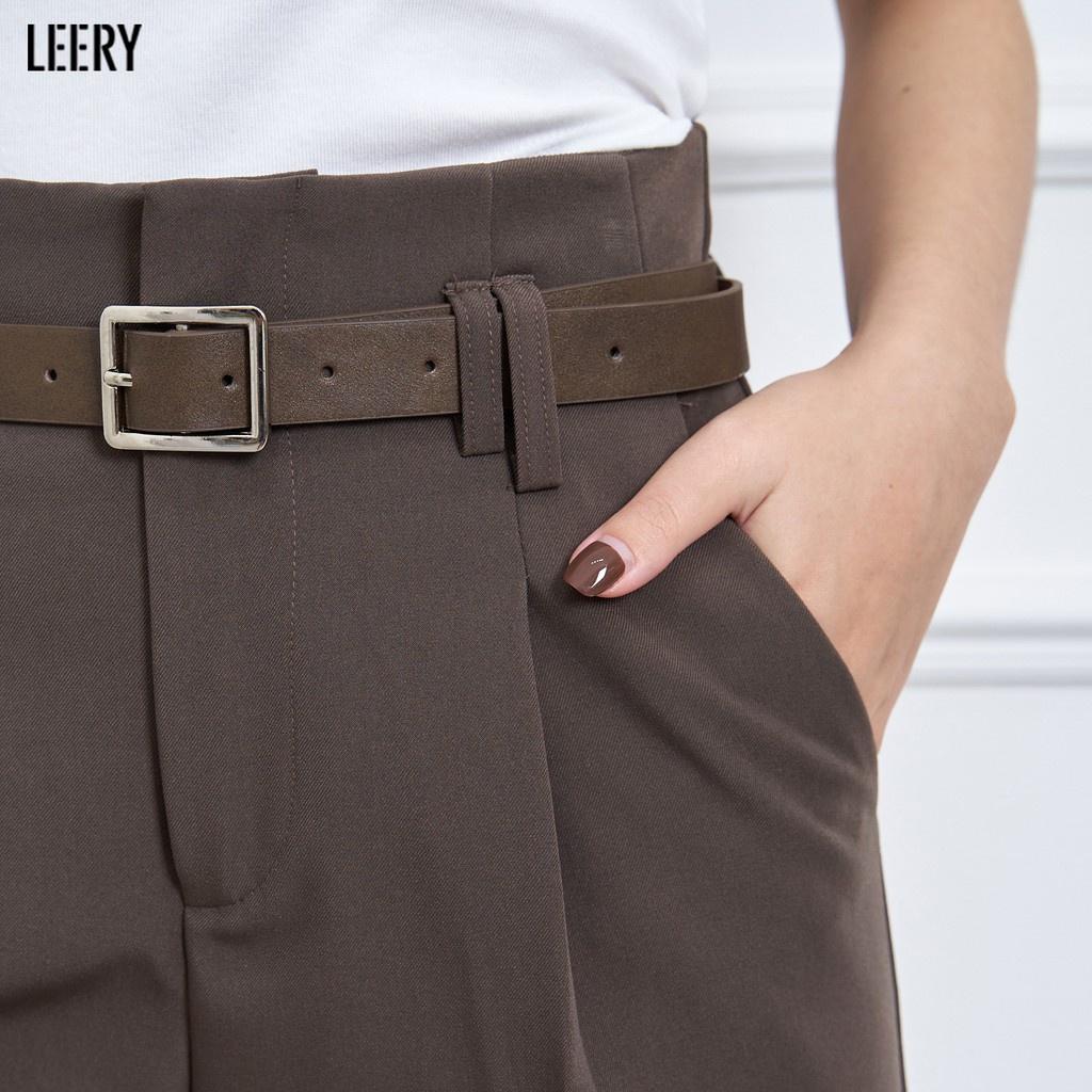 Quần suông nữ lưng cao dáng đẹp quần công sở tự thiết kế QS-02 LEERY