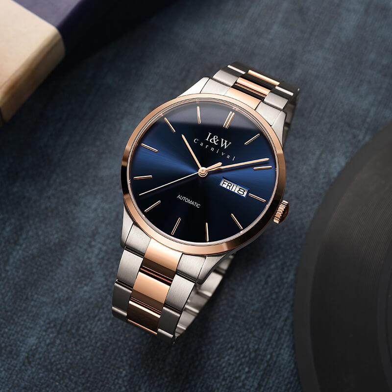 Đồng hồ nam chính hãng IW CARNIVAL IW530G-2 Kính sapphire ,chống xước ,Chống nước 30m ,Bh 24 tháng,Máy cơ(Automatic),dây thép không gỉ 316L
