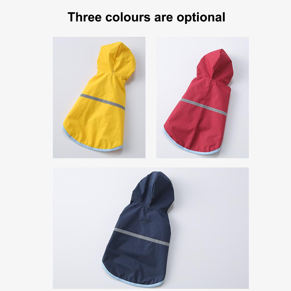 Summer Outdoor Puppy Pet Rain Coat with Reflective Stripe S-XL Hoody Waterproof Jackets Raincoat for Dogs Cats Apparel Clothes
