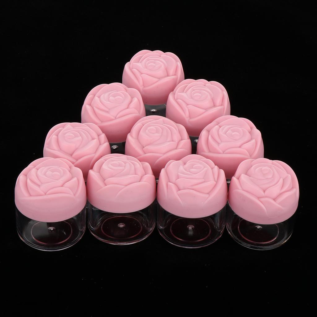 10pcs Empty Makeup Cream Storage Containers Case Jar Pot