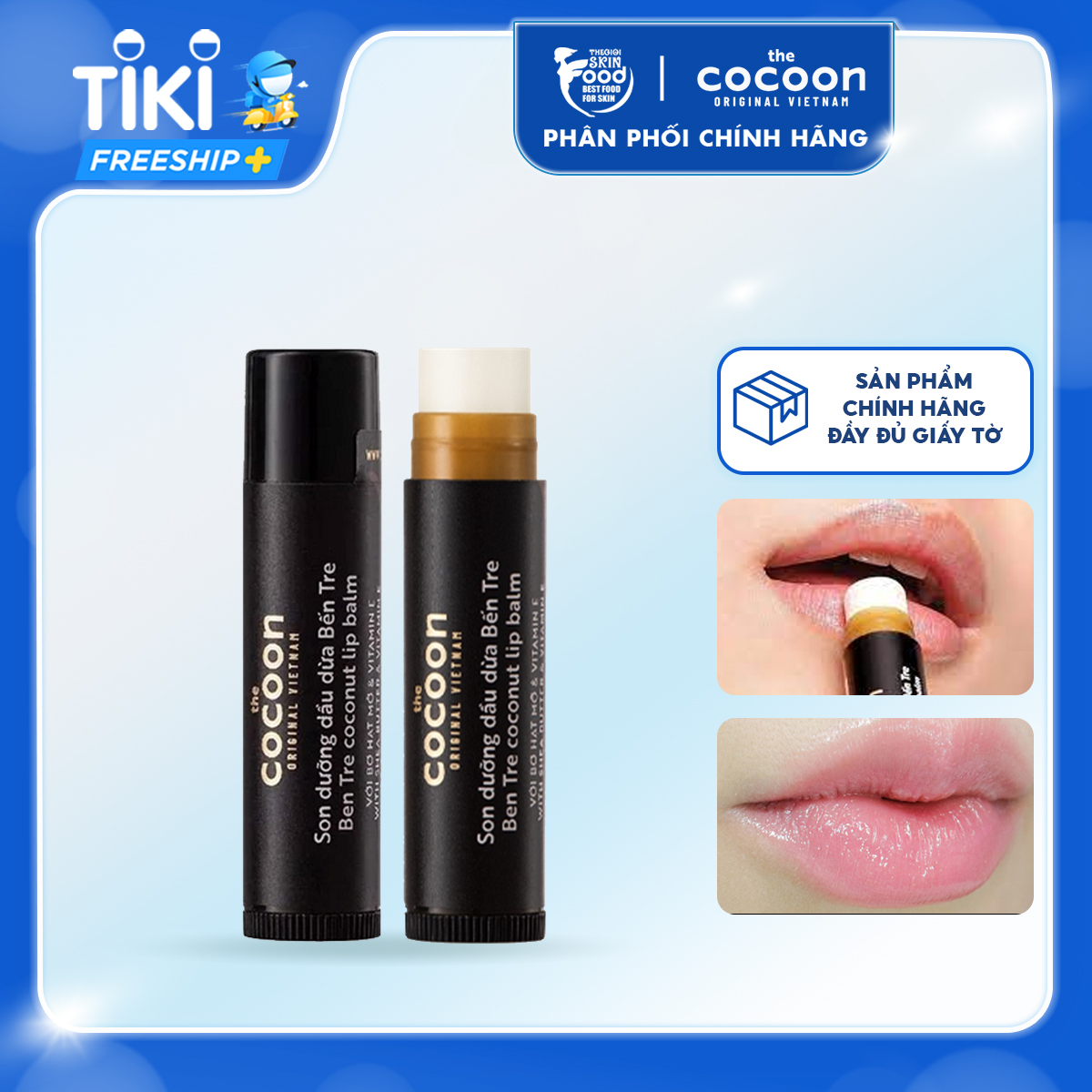 Son Dưỡng Môi Dầu Dừa Ben Tre The Cocoon Ben Tre Coconut Lip Balm