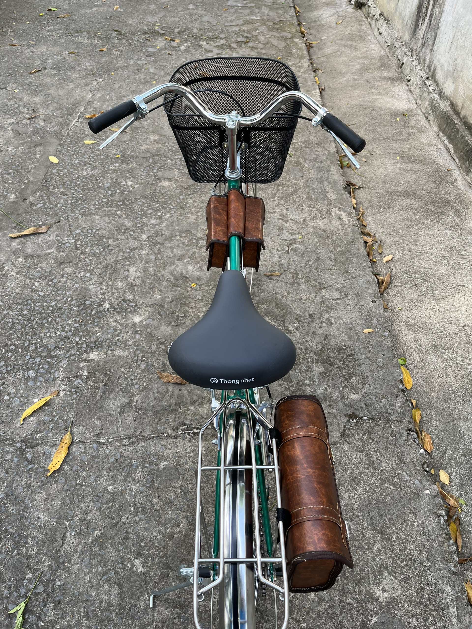 Túi da treo khung xe đạp