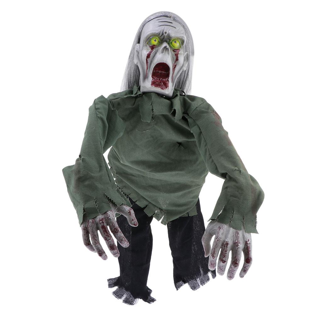 Scary Halloween Crawling Zombie Animated Haunted House Party Decoration Prop