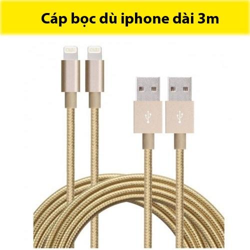 Cáp Sạc Dài 3M ,Type-C,Micro USB Cho ip,tablet táo,Android Dây Dù