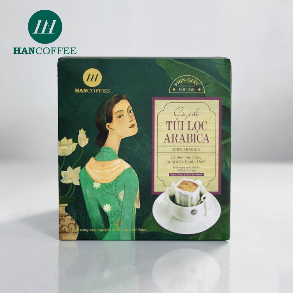 Cà Phê Túi Lọc Arabica HANCOFFEE Đắng Êm Chuyển Ngọt, Chua Nhẹ Hộp 10 gói - HND1