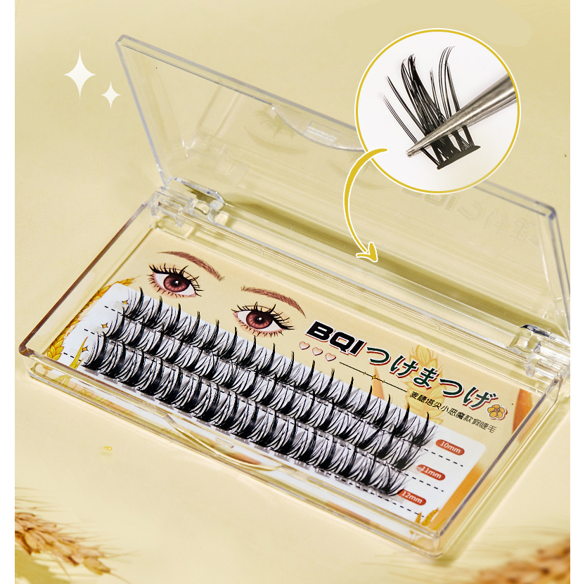 Lông mi giả Eyelash mi giả loại chữ A màu đen tự nhiên Size 10/11/12mm