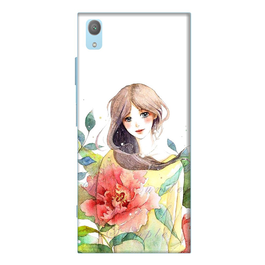 Ốp Lưng Dành Cho Điện Thoại Sony Xperia XA1 Plus Cô Gái Hoa Hồng