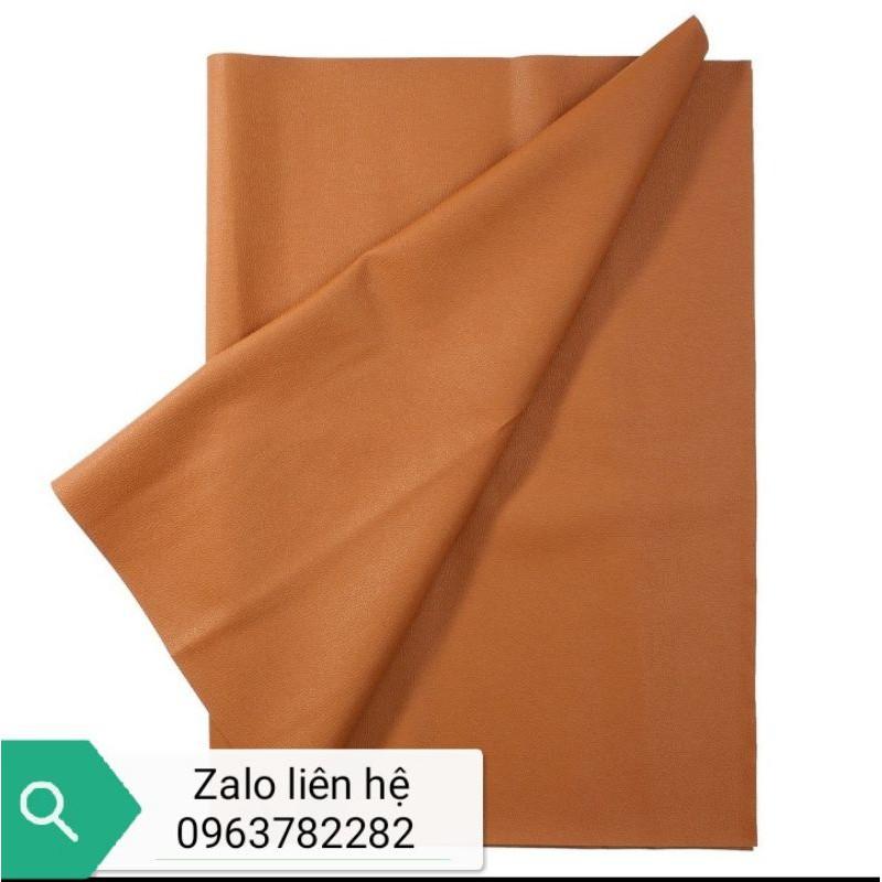 1mVải simili giả da khổ 1m4 màu nâu đỏ