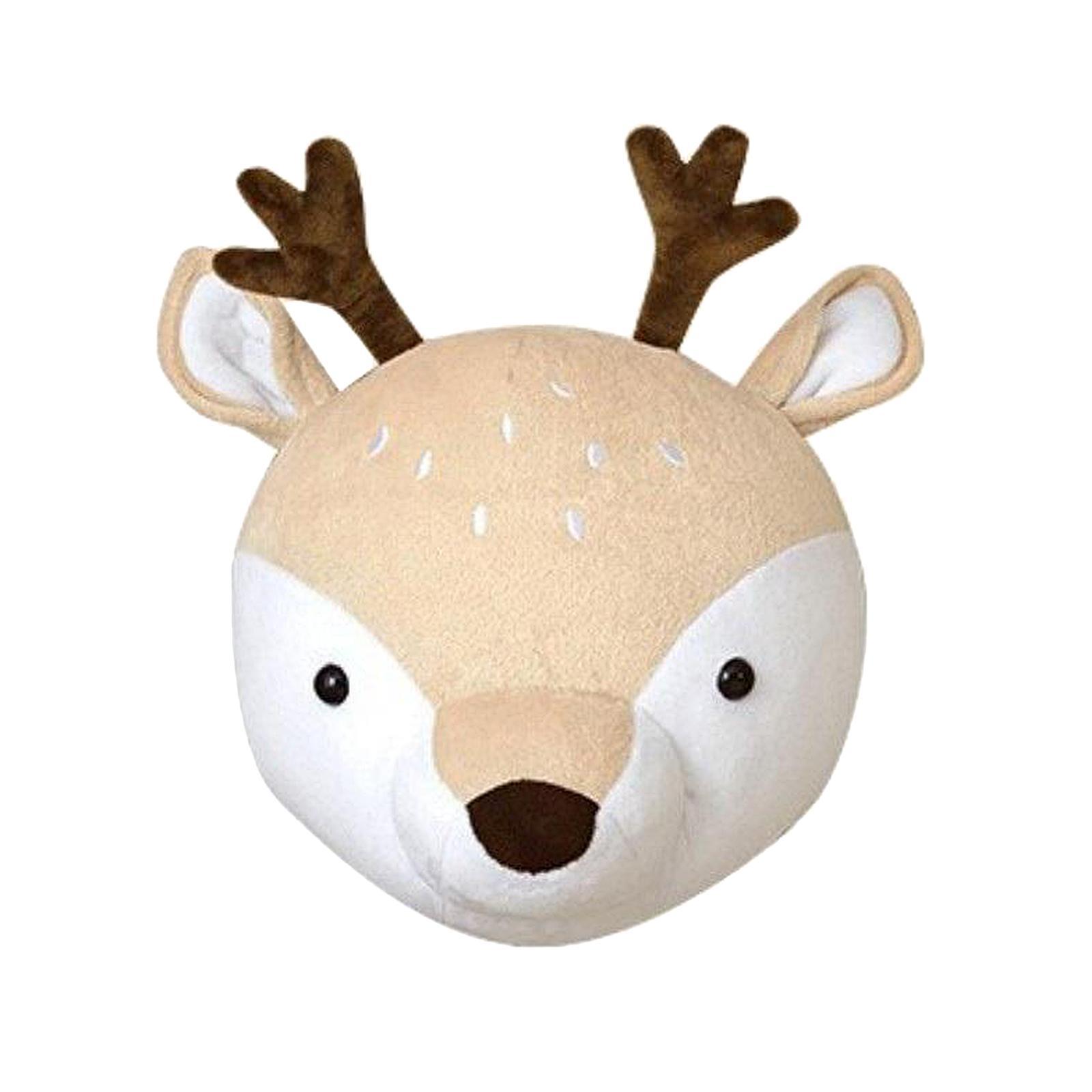 2x Wall Decor Animal Head Wall Ornaments Wall Hanging Mount for Kids Room