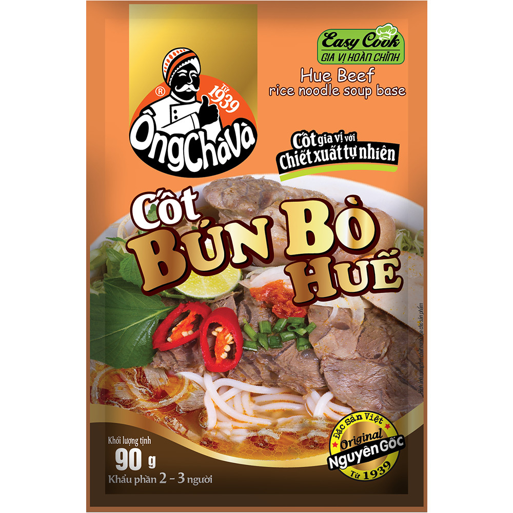 Combo 5 Gói Cốt Bún Bò Huế Ông Chà Và 90gr (Hue Beef Rice Noodle Soup Base)