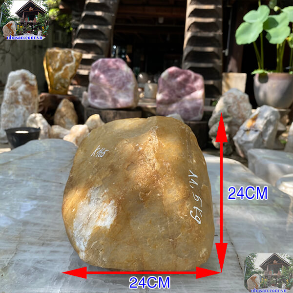 Đá thạch anh trắng thô chưa lột da trấn trạch 11.5kg -K165