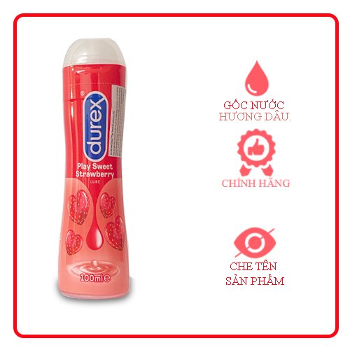 Gel Bôi Trơn Durex Play Strawberry 100ml - Hương Dâu - Nhập Khẩu Thái Lan