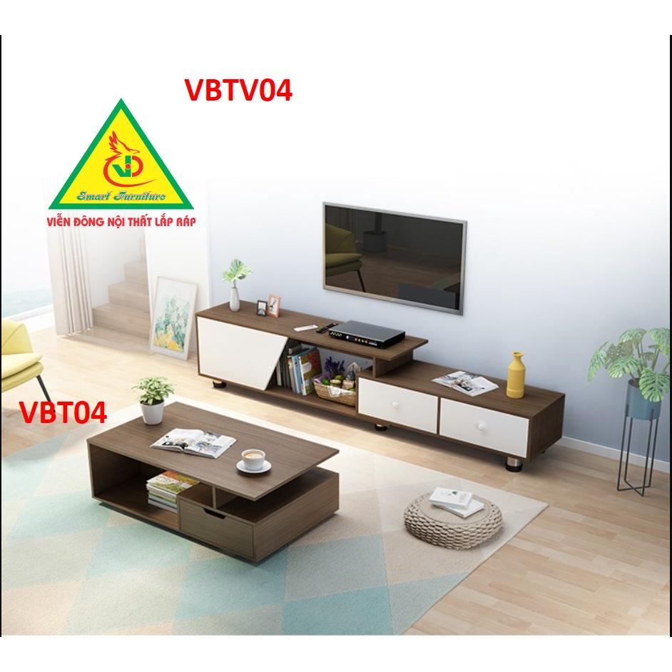 Kệ Tivi Hiện Đại Và Bàn Trà Cho Phòng Khách A2 - Nội thất lắp ráp Viendong Adv