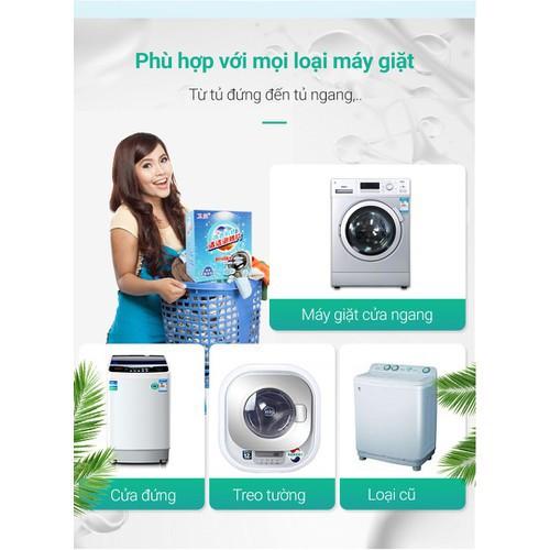 Hộp 12 Viên Khử Sạch Lồng Máy Giặt, Khử Cặn Bình, Vệ Sinh Bể Tấm Máy Giặt