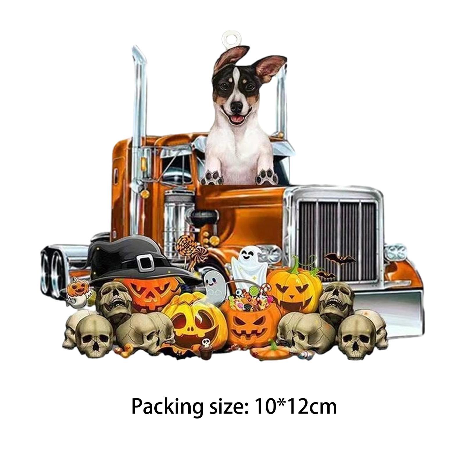 Funny Car Pendant/ Halloween Pumpkin Halloween Decor Lovely Auto Rearview Mirror Pendants Rear View Mirror Charm for Table