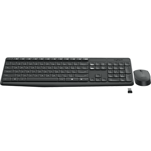 Combo chuột và bàn phím không dây Logitech MK235 - Hàng chính hãng