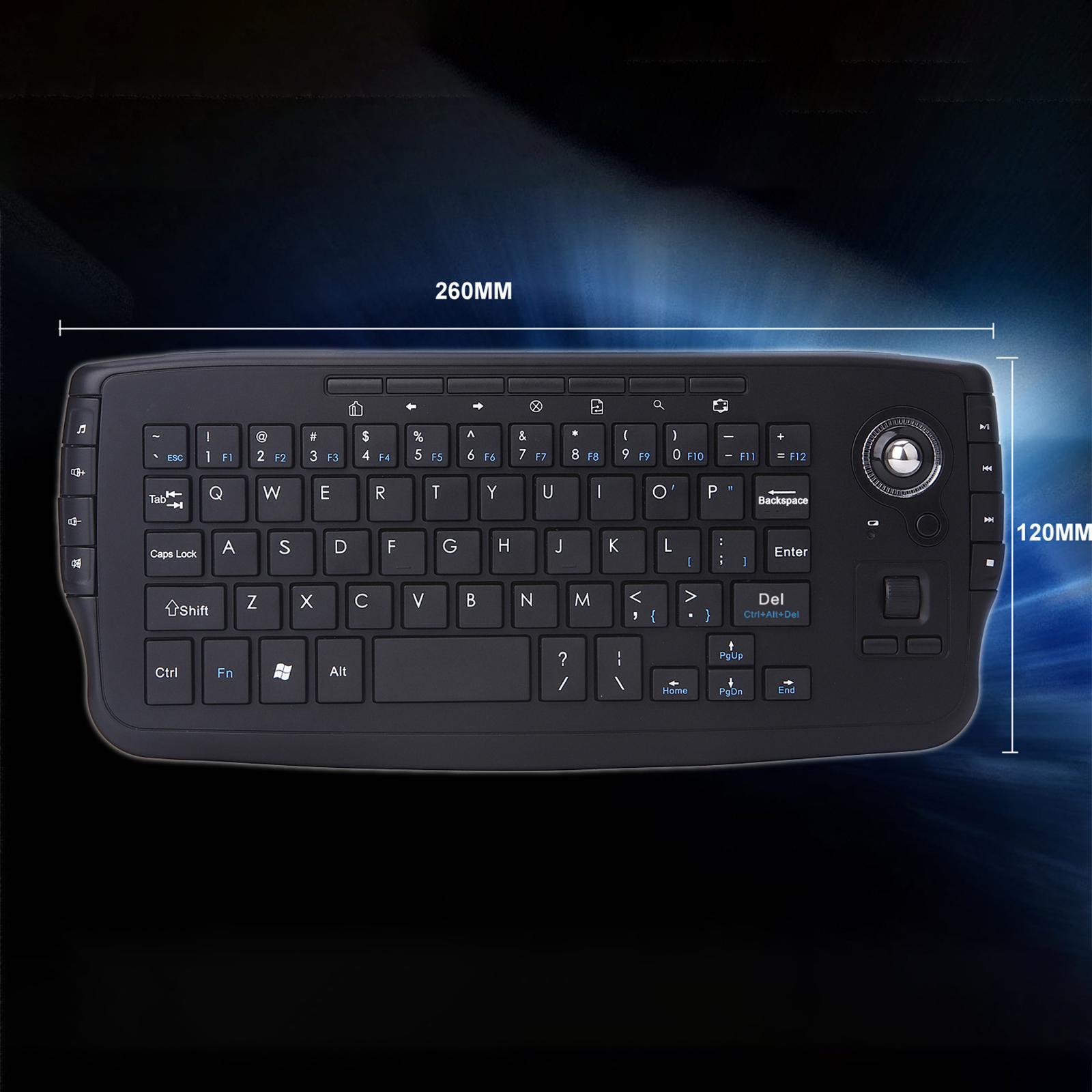 Portable Mini Keyboard and Trackball Mouse  .4GHz for PS3 PC Laptop