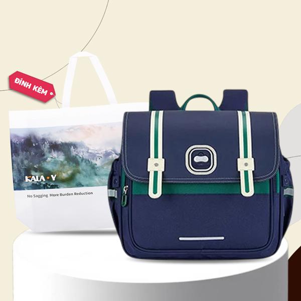 Ba Lô Chống Gù - Kala Y CX2229 - Màu Xanh Navy Đậm - Tặng Kèm Túi Vải
