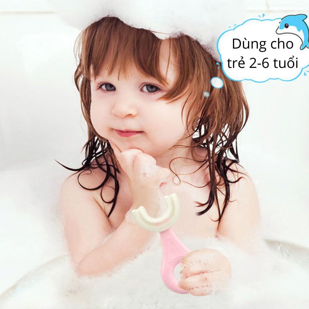 Bàn Chải Đánh Răng Chữ U Thông Minh Chất Liệu Silicon Cho Bé Từ 2 - 6 Tuổi