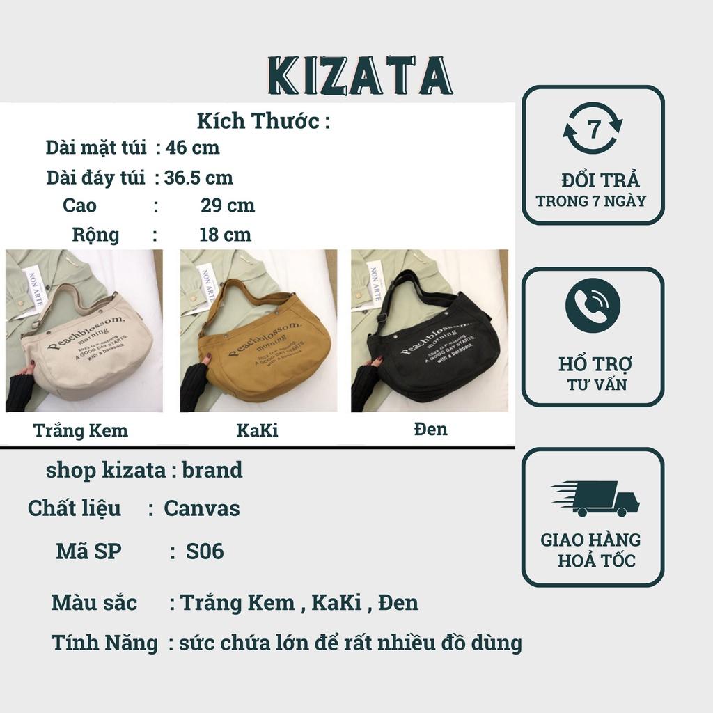 Túi Đeo Chéo Canvas Cỡ Lớn Thời Trang Hàn Quốc Học Sinh Sinh Viên Đi Học Đi Chơi Du Lịch S06