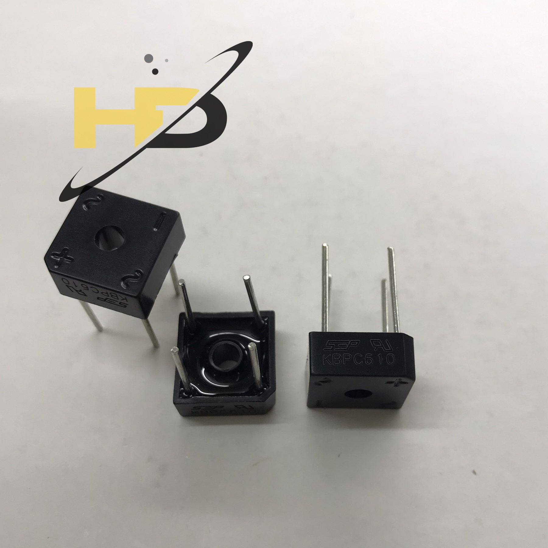Set 2 Con KBPC610 Diode Cầu 6A/1000V DIP-4 Loại Nằm