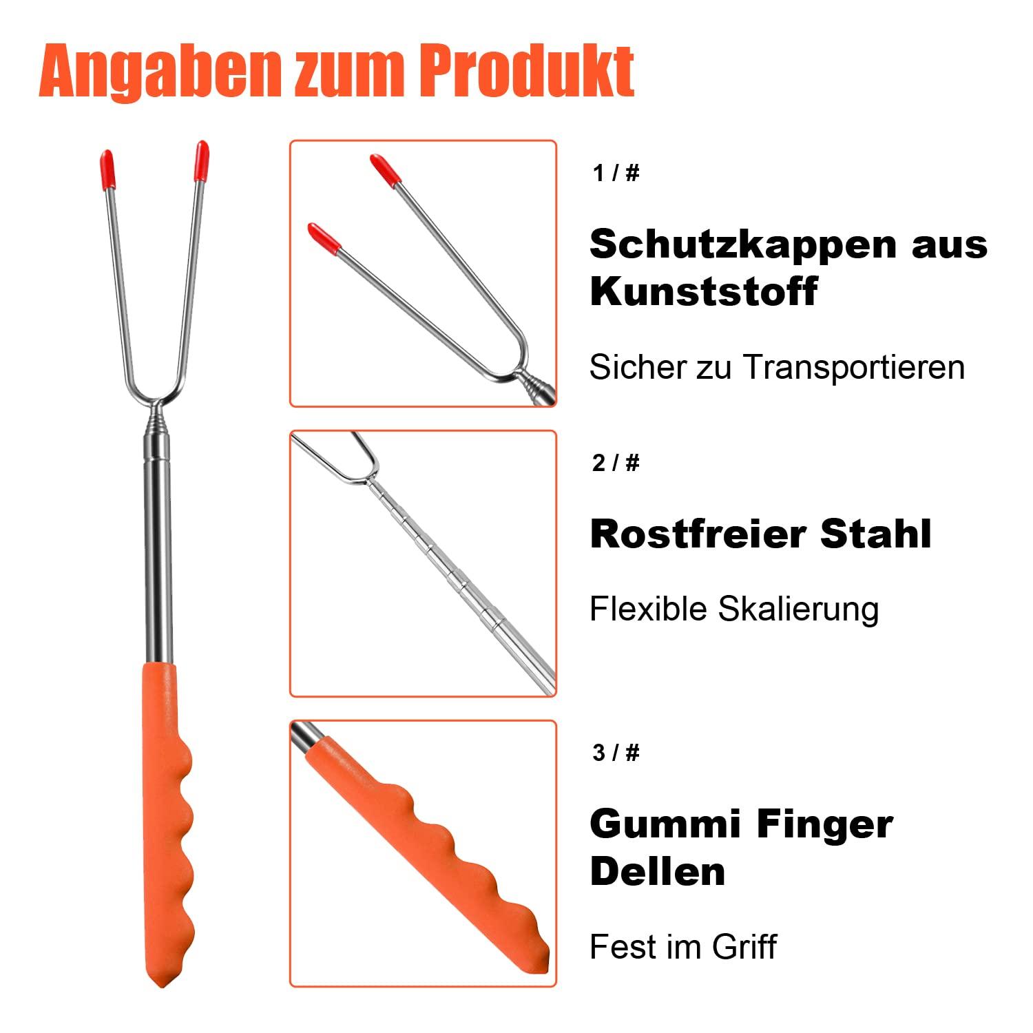 Nướng xiên 8 miếng, xiên có thể mở rộng 22.5cm-68cm xiên BBQ BBQ BBQ BBQ BBQ BBQ Skewers, lý tưởng để cắm trại, tiệc vườn, tiệc nướng, v.v.