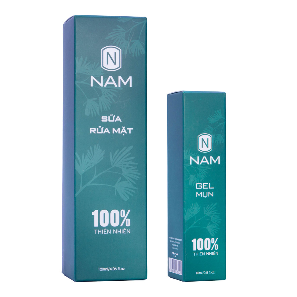 Combo Sạch Mụn NAM (Sữa Rửa Mặt 120ml - Gel Mụn 15ml)