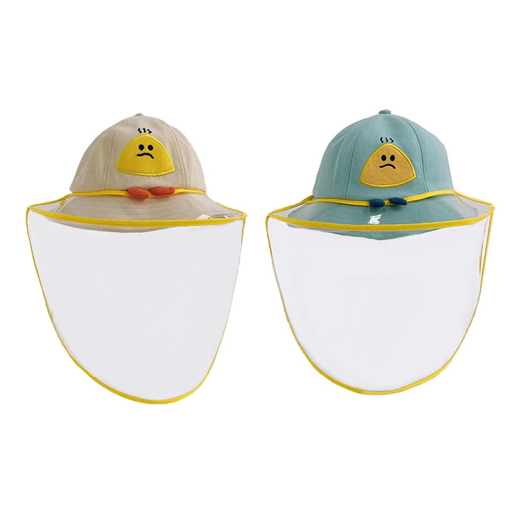 UV Protection Hat for Kids Blue+Beige