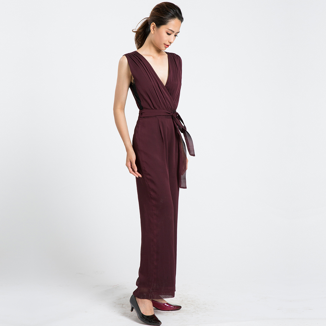 Áo Liền Quần Jumpsuit Hity DRE074 (Tím Mận Plum)