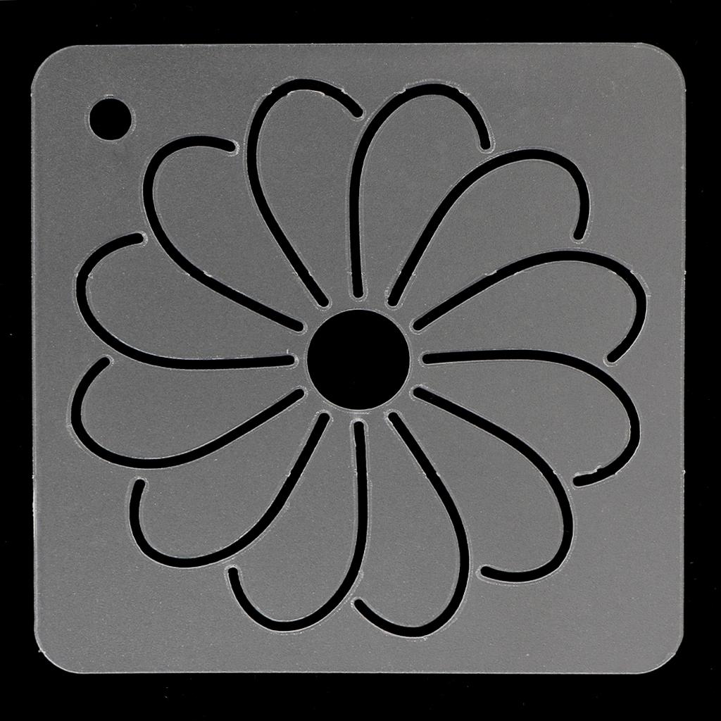 2x Flower Drawing Template Stencil for Quilting Embroidery Patchwork Sewing