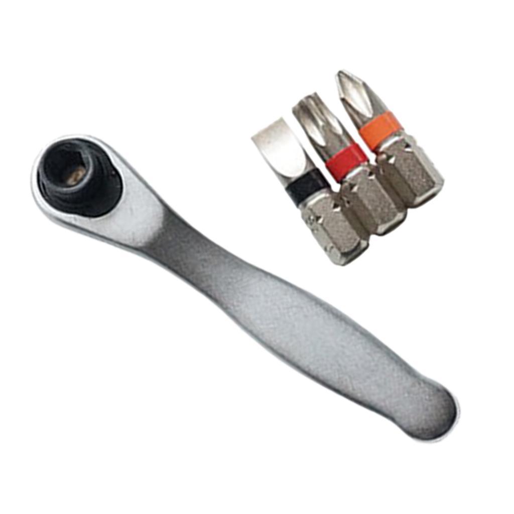 Mini Ratchet Wrench Set Drive. 1/4 inch 72 tooth Quick Release Ratchet Wrench. Adjustable Spanner Multifunctional Hand Tools