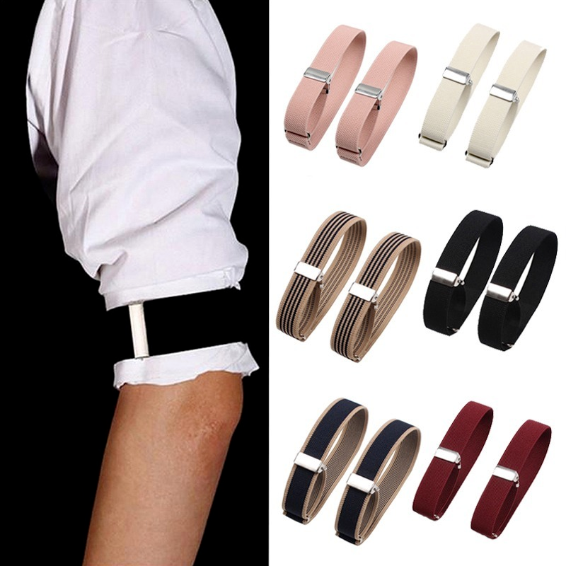 Unisex áo thun áo thun giữ tay áo nữ giới điều chỉnh còng tay cho các phụ kiện quần áo thể thao tiệc tùng Color: Beige