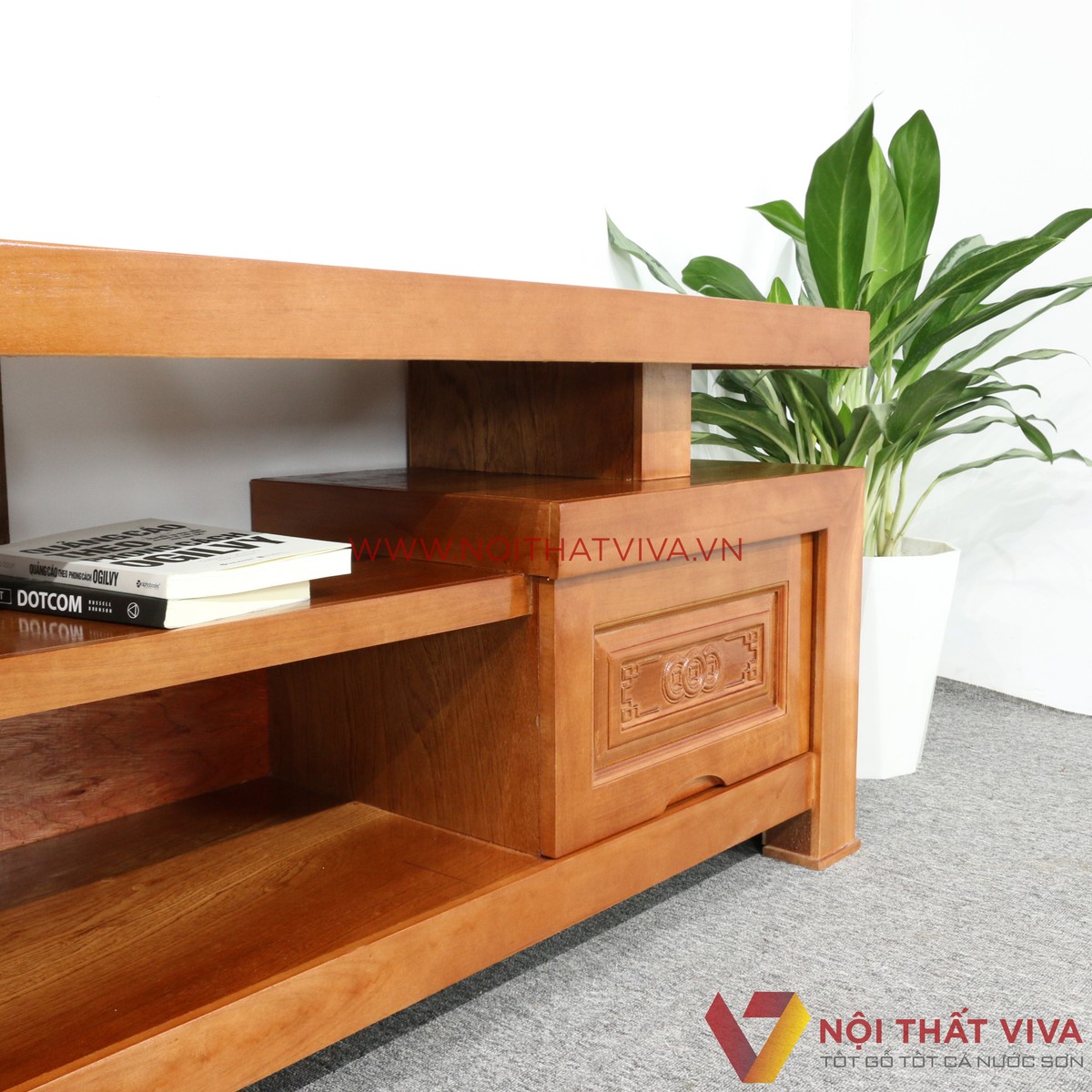 Kệ Tivi Gỗ Xoan Đào Kiểu Nhật Đẹp Giá Rẻ