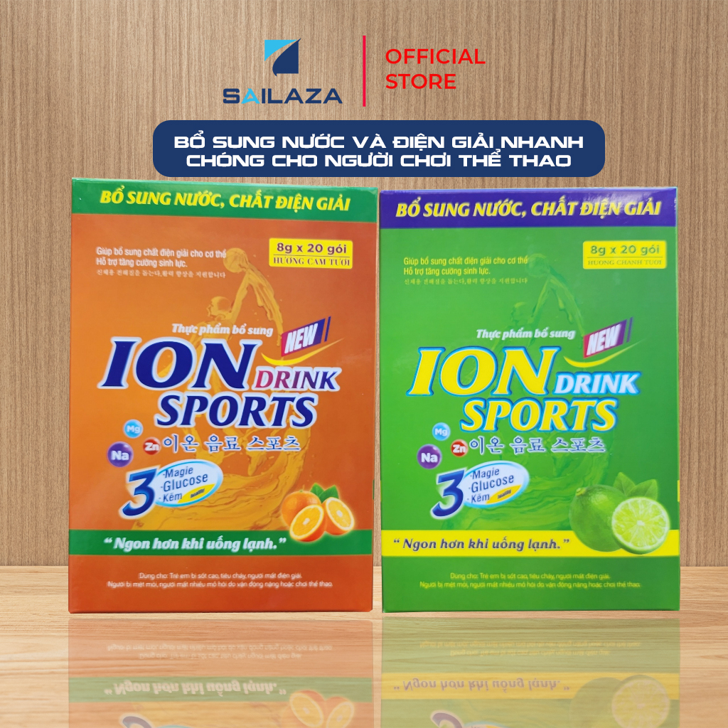 Hình ảnh Gói Pha Bù Nước Điện Giải ION SPORTS DRINK Hộp 20 gói x 8g