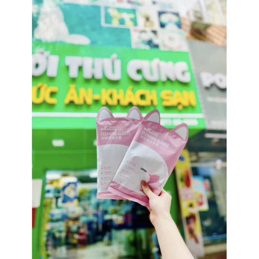Găng tay tắm khô dành cho thú cưng