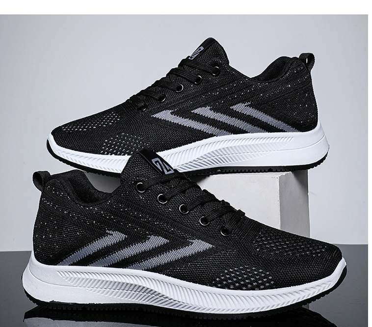 Giày Thể Thao Nam Tập Gym Chạy Bộ Thể Dục 2 màu đenGhi GN94