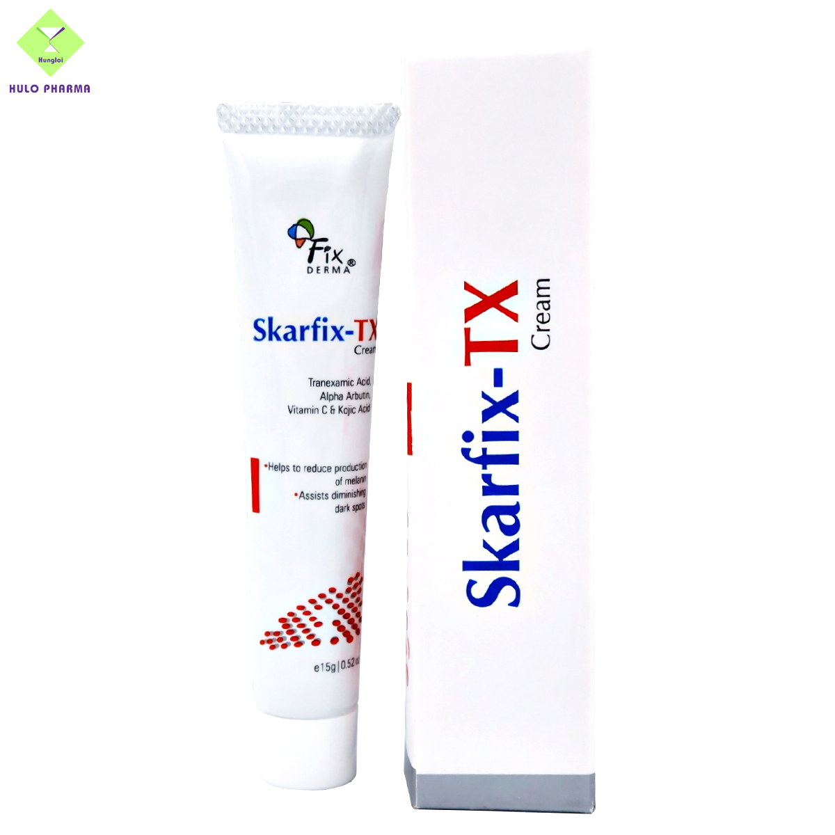 Kem Mờ Thâm Nám FIXDERMA Skarfix - TX Cream Giúp Sáng Da, Loại Bỏ Vết Thâm, Nám, Tàn Nhang, Sẹo, Làm Đều Màu Da 15g